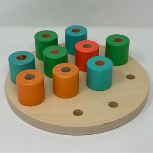 Lovevery Wooden Stacking Peg Board Pioneer Play Kit Baby 16-18 Months INCOMPLETE